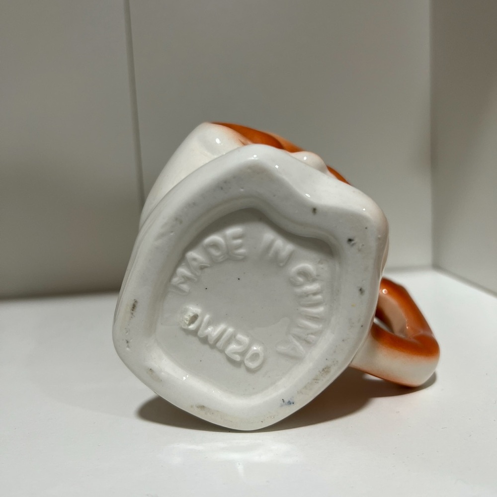 Orange and White Skull Mug EUC - Picture 8 of 8